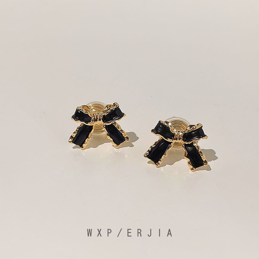 Bow Stud Alloy Earring