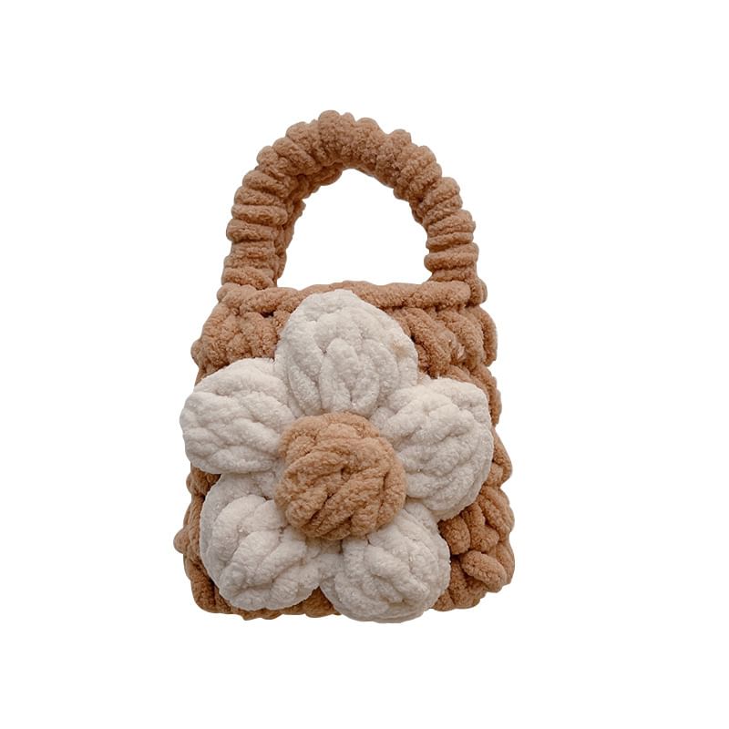 Pouch Floral Earphone Case Knit