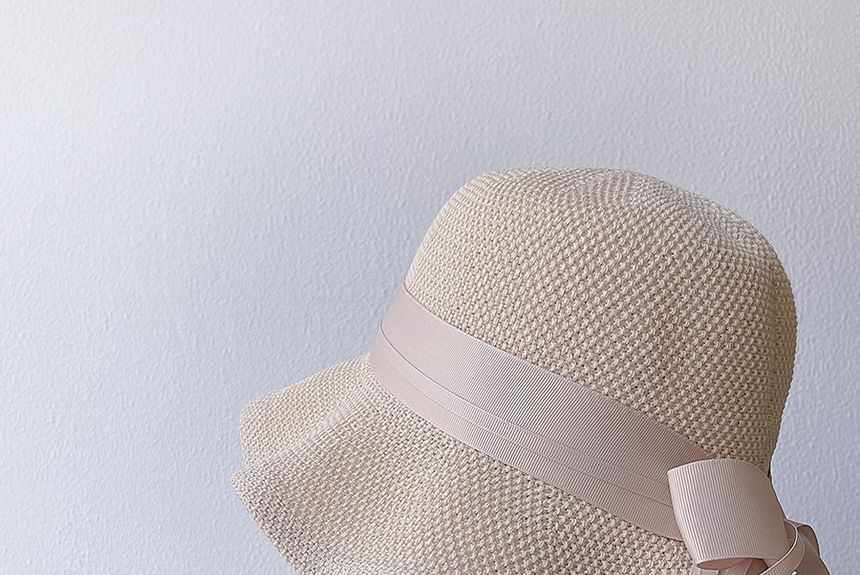 Hat Linen Cotton Ribbon Bucket