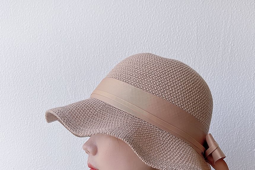 Hat Linen Cotton Ribbon Bucket