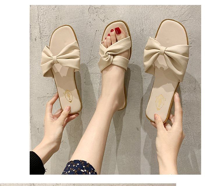 Bow Slide Sandals