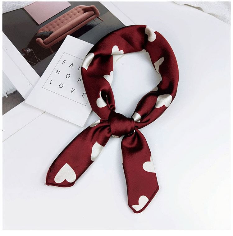 Heart Print Neckerchief