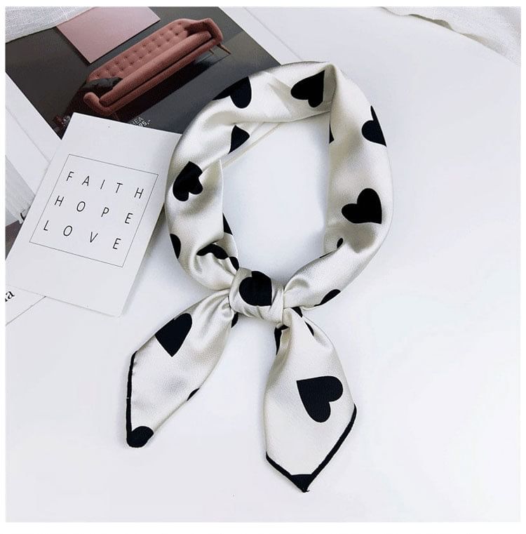 Heart Print Neckerchief