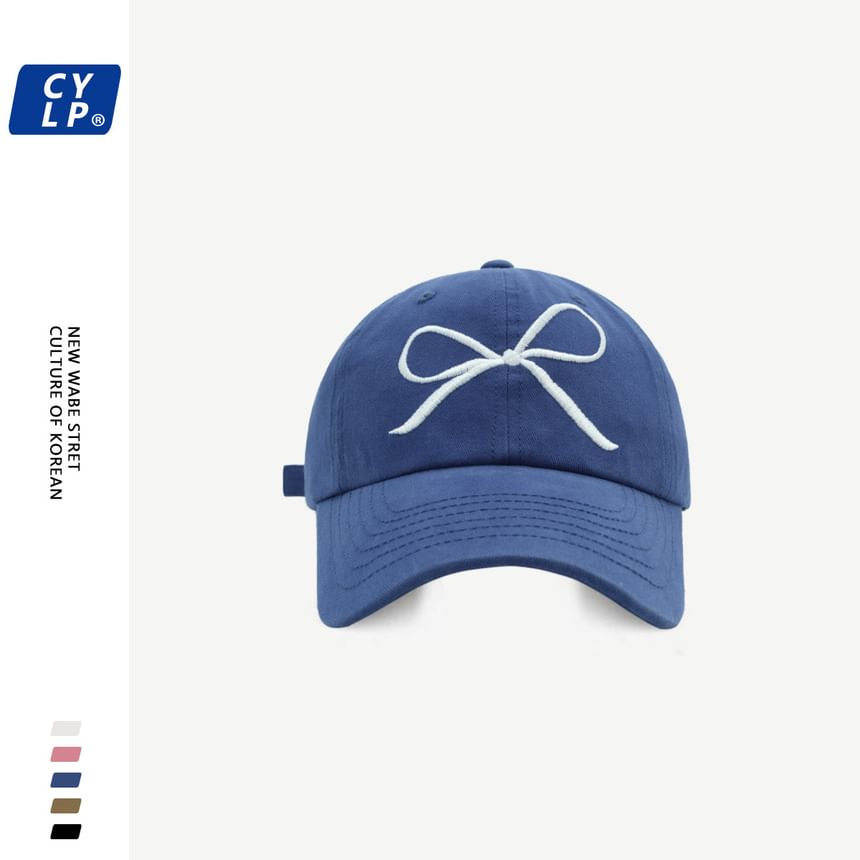 Cap Baseball Bow Embroidered