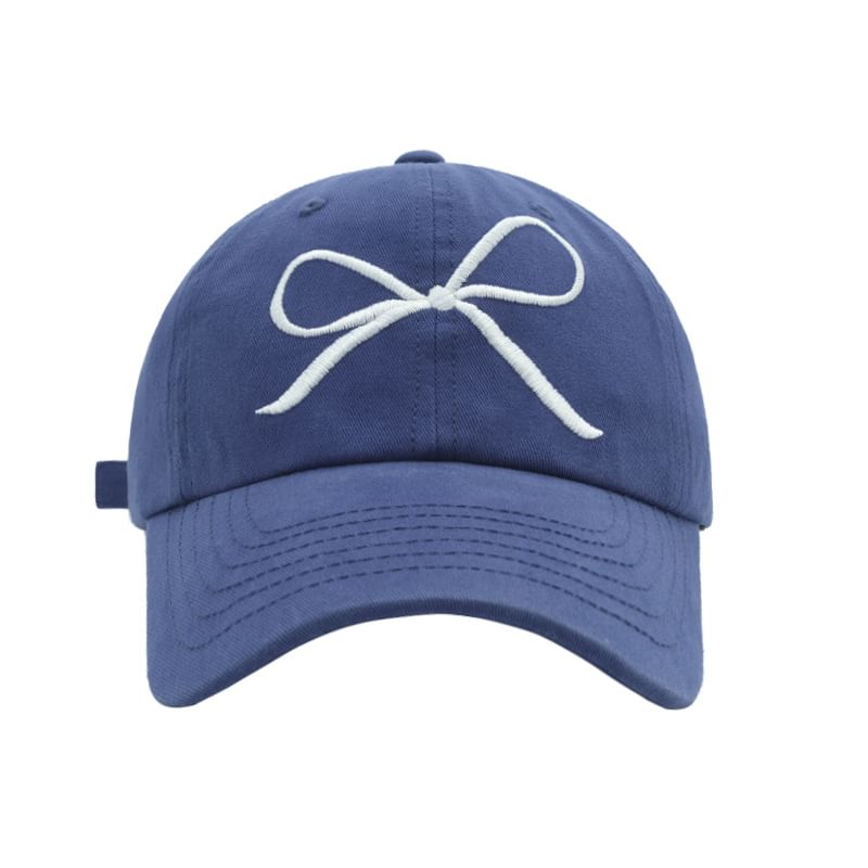 Cap Baseball Bow Embroidered