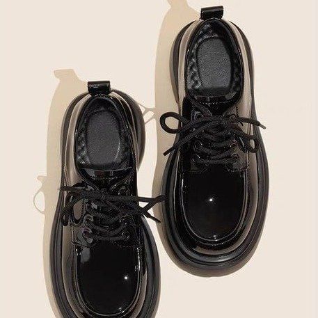 Lace-Up Chunky Platform Shoes Heel