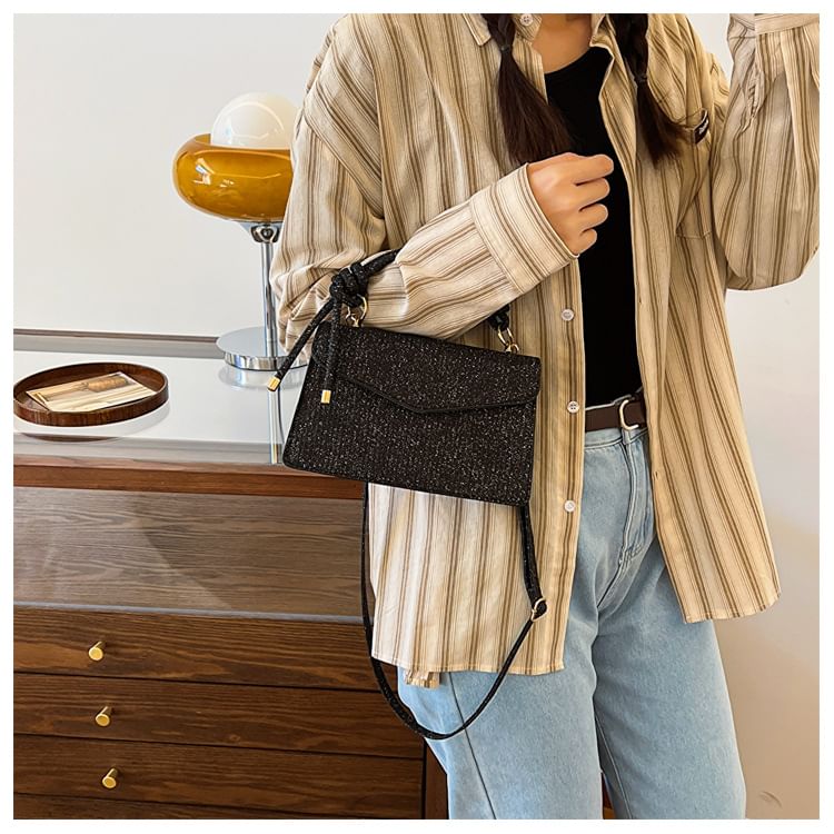 Flap Tweed Crossbody Bag