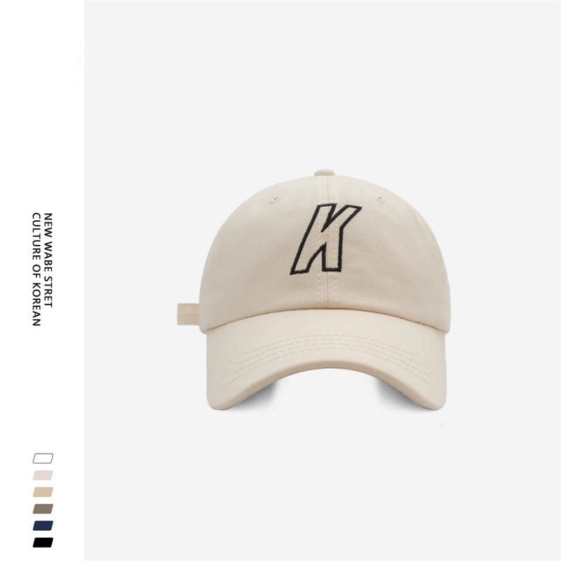 Letter Baseball Embroidered Cap