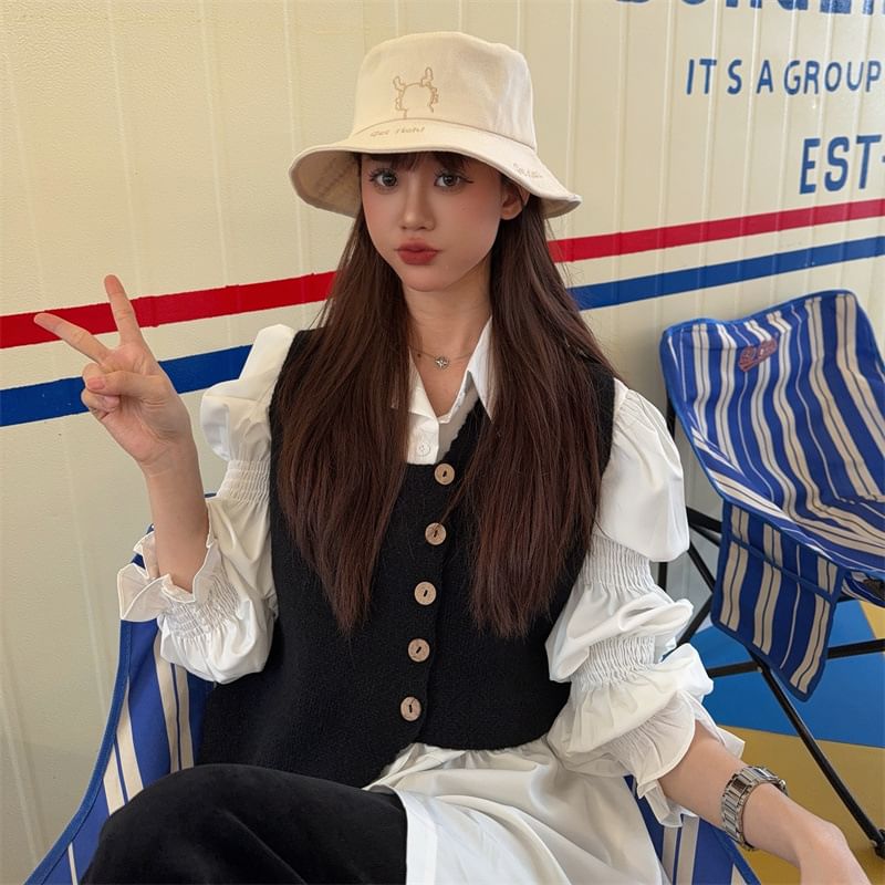 Hat Embroidered Bucket Cartoon