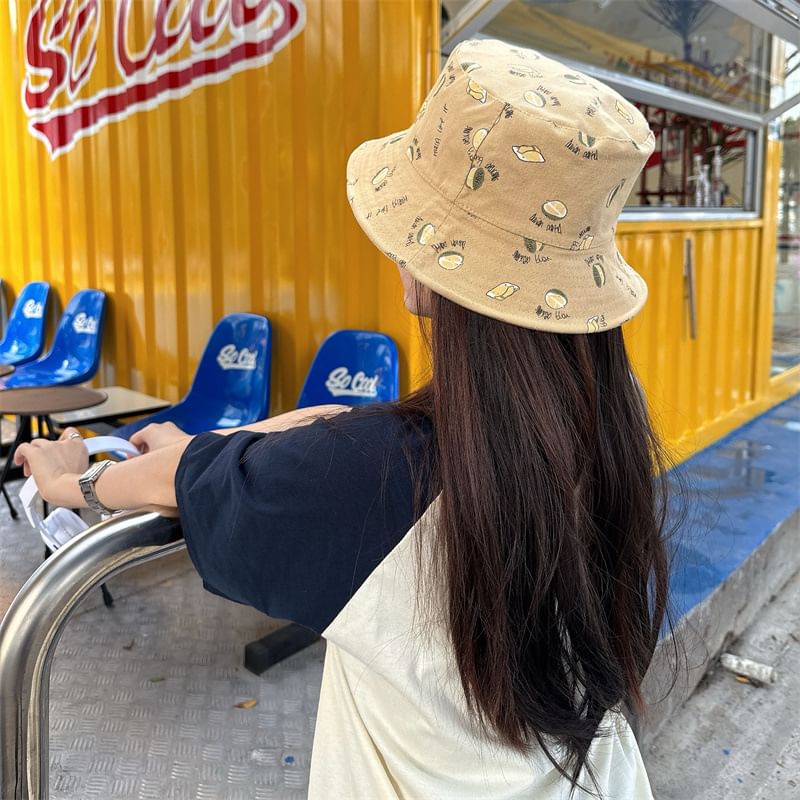 Bucket Durian Print Hat