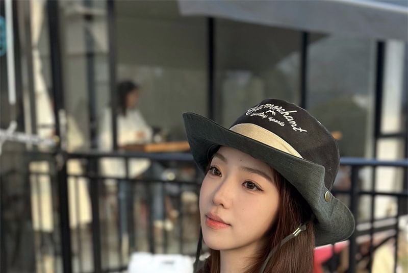 Hat Embroidered Boonie Letter