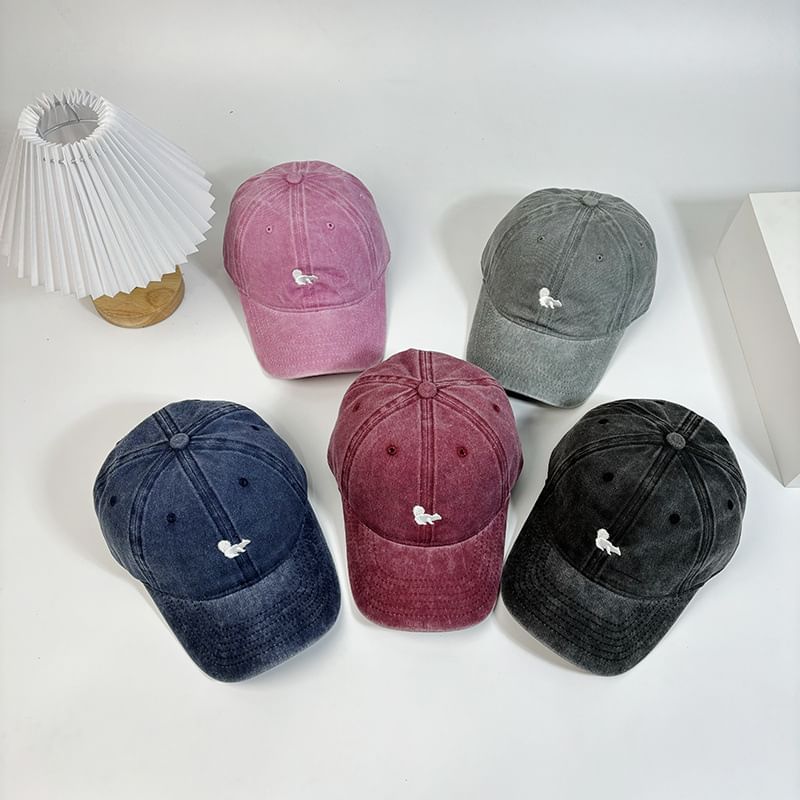 Baseball Embroidered Cap Squirrel