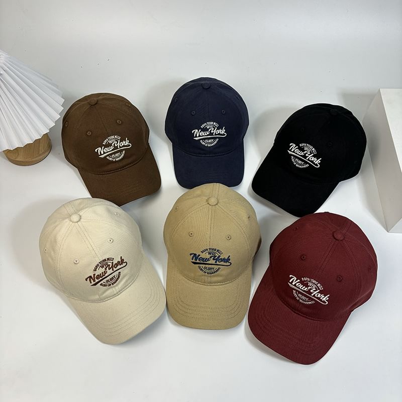 Cap Baseball Letter Embroidered
