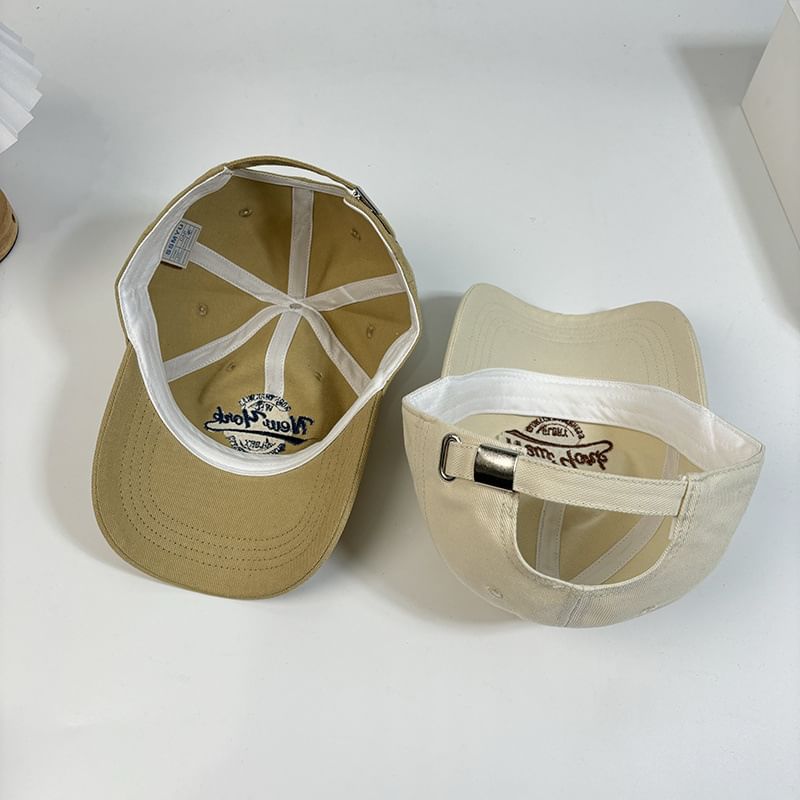 Cap Baseball Letter Embroidered