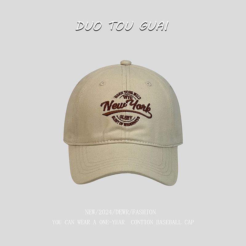 Cap Baseball Letter Embroidered