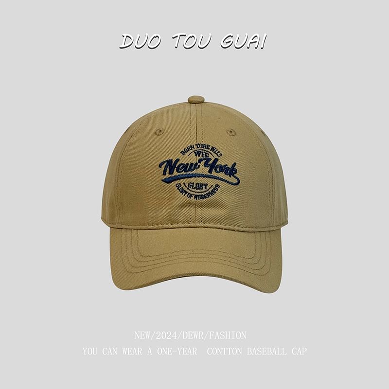 Cap Baseball Letter Embroidered