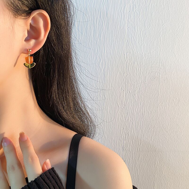 Tulip Earring Alloy Drop