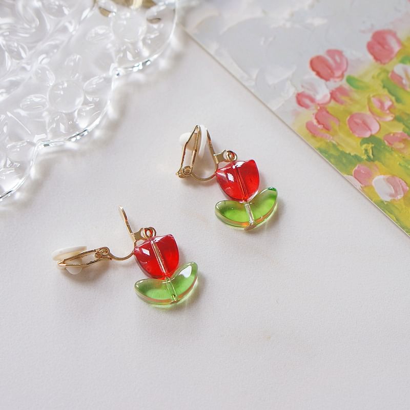 Tulip Earring Alloy Drop
