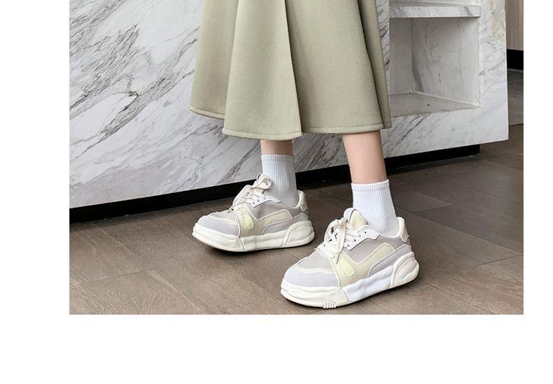 Waist High A-Line Skirt Plain Midi