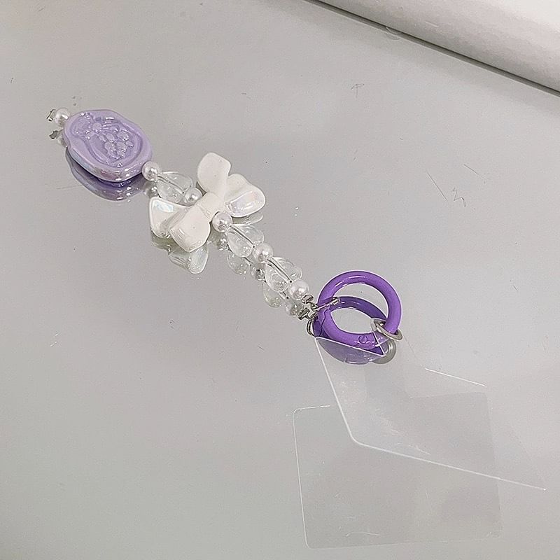 Resin Pad Charm with Phone Lanyard Bow