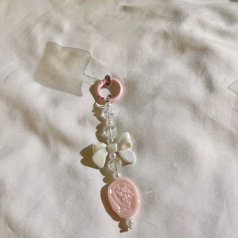 Resin Pad Charm with Phone Lanyard Bow