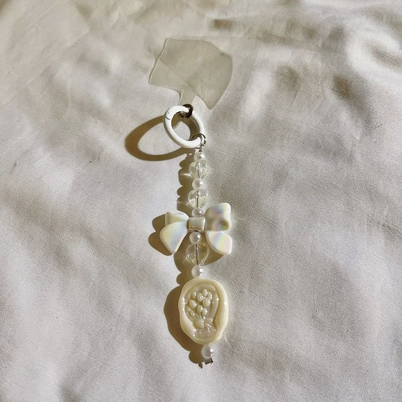 Resin Pad Charm with Phone Lanyard Bow