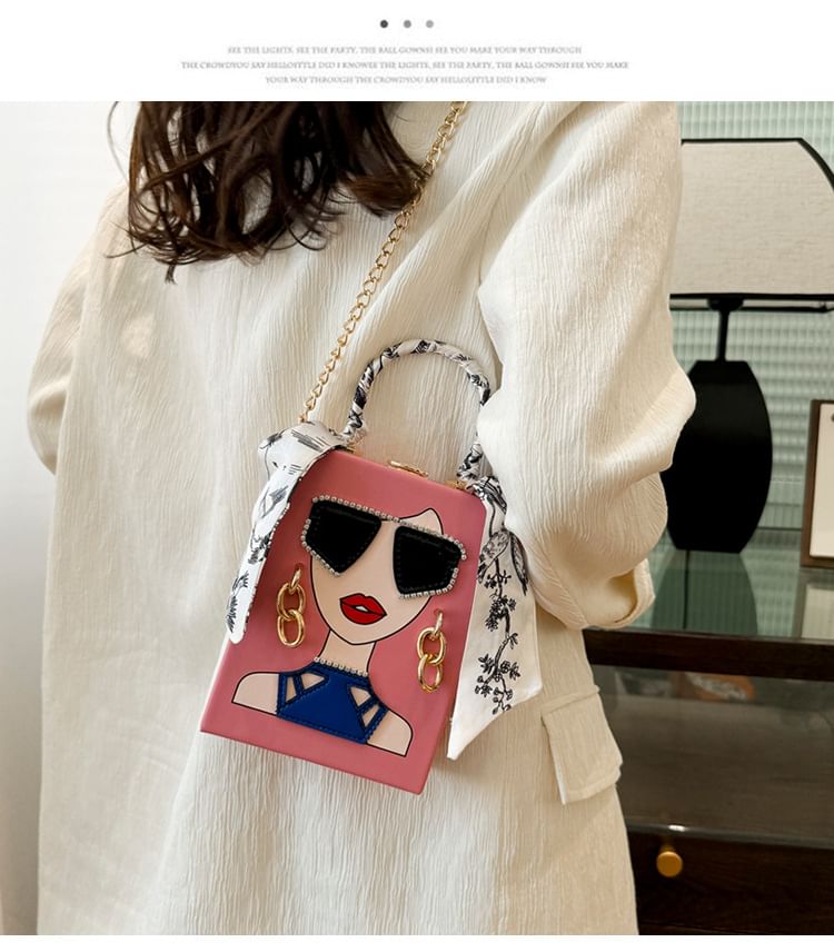 Print Crossbody Bag Face