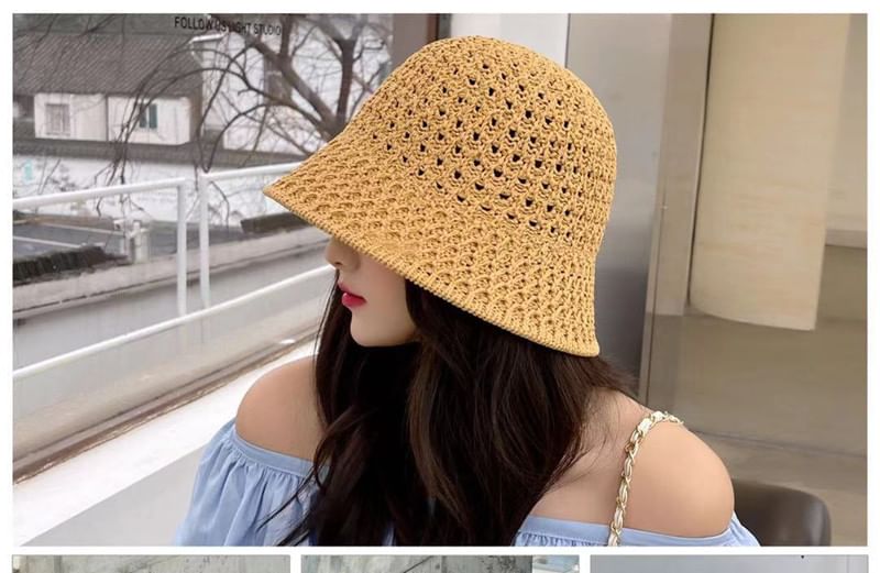 Straw Hat Bucket Plain