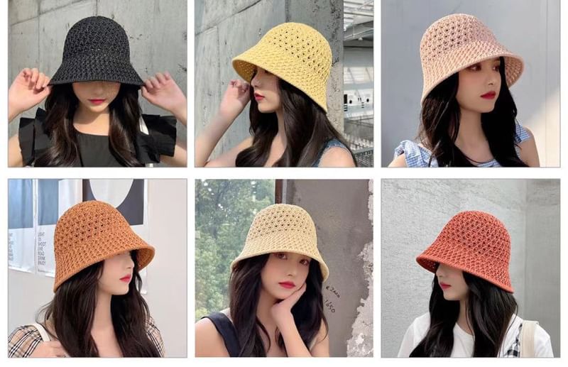 Straw Hat Bucket Plain