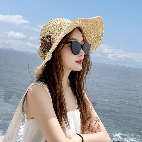 Flower Sun Hat Straw