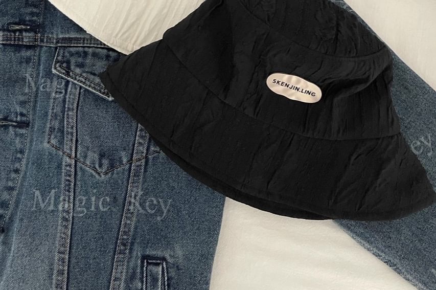 Hat Applique Textured Bucket