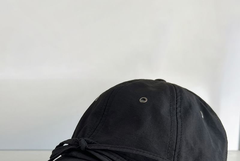 Baseball Embroidered Cap Lettering Bow Accent