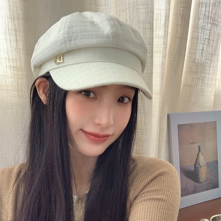 Accent Rhinestone Cap Plain Newsboy