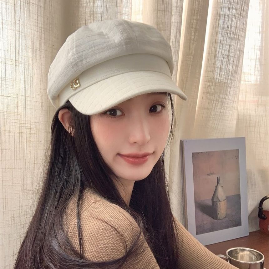 Accent Rhinestone Cap Plain Newsboy