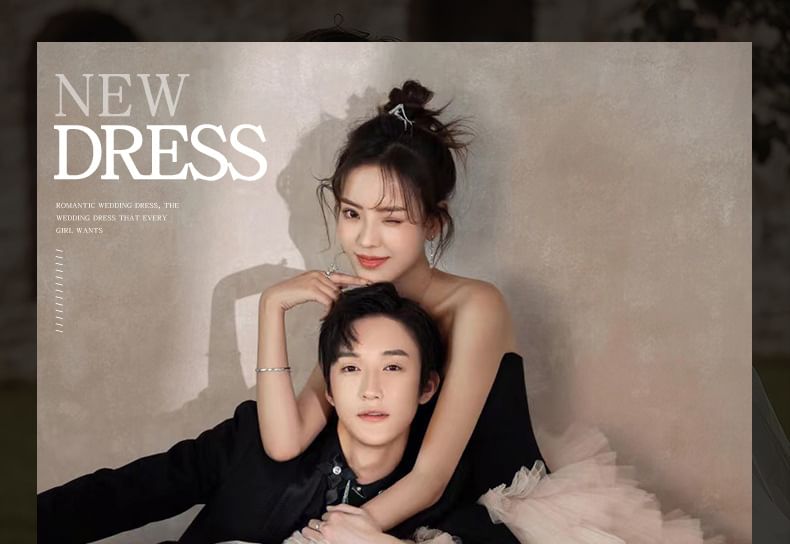 Strapless A-Line Ball Tone Two Ruffle Gown