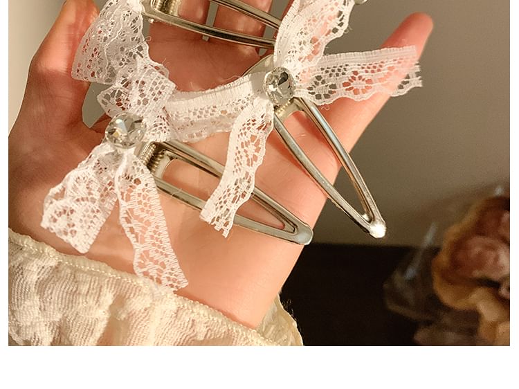 Lace Set / Hair Clip Bow