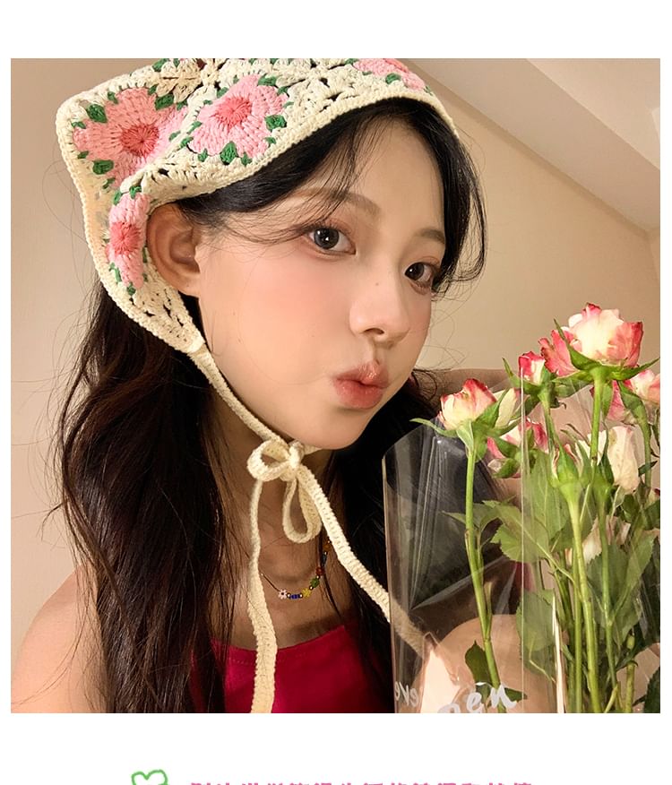 Floral Lace Scarf Crochet