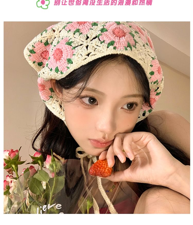 Floral Lace Scarf Crochet