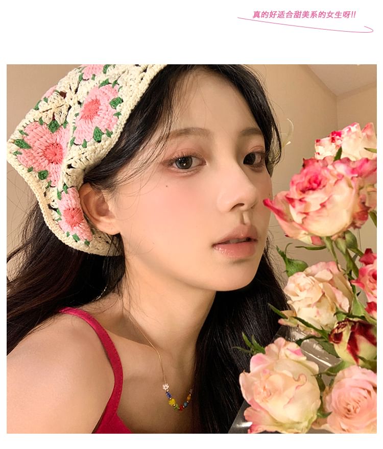 Floral Lace Scarf Crochet