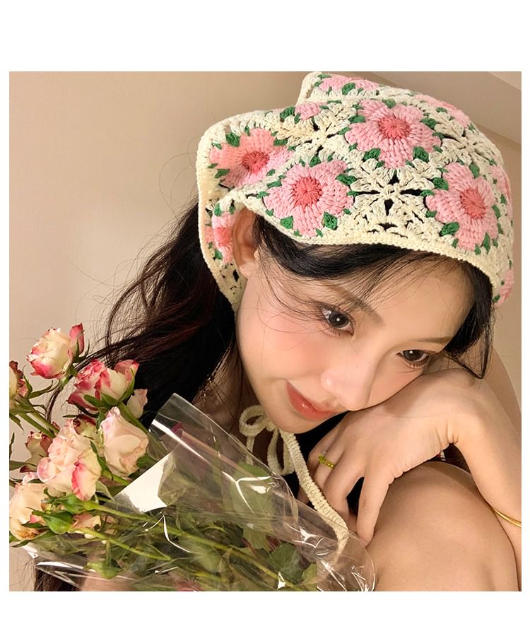 Floral Lace Scarf Crochet