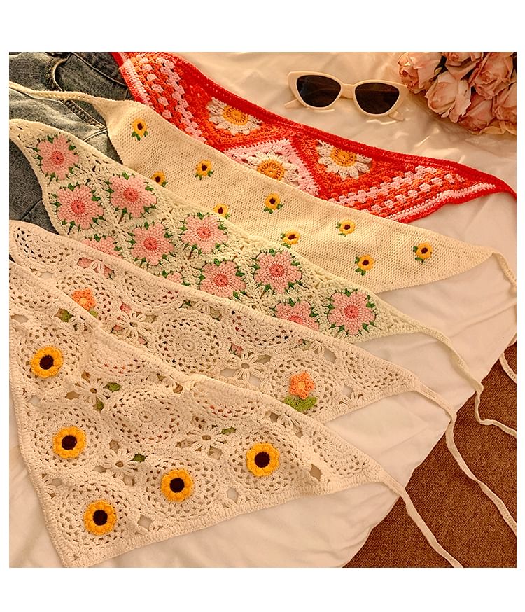 Floral Lace Scarf Crochet