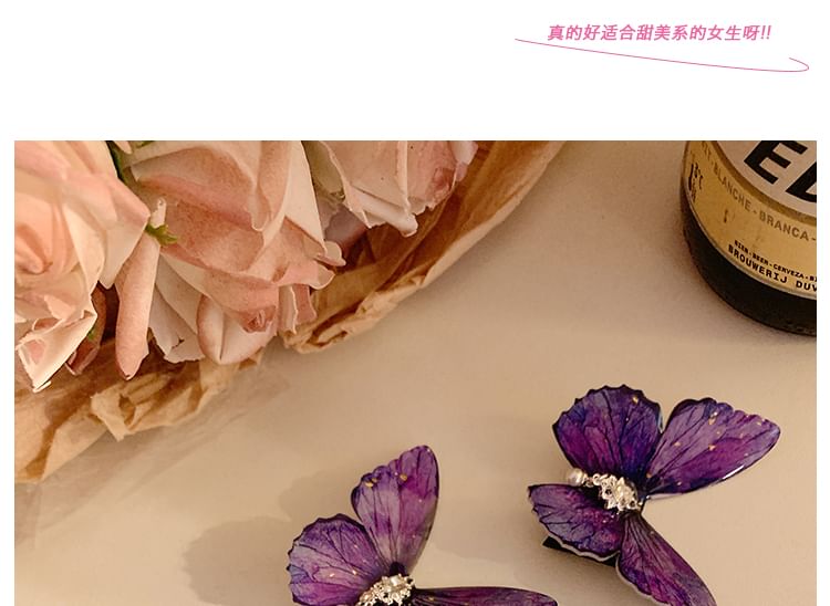 Butterfly / Rhinestone Clip Set Hair