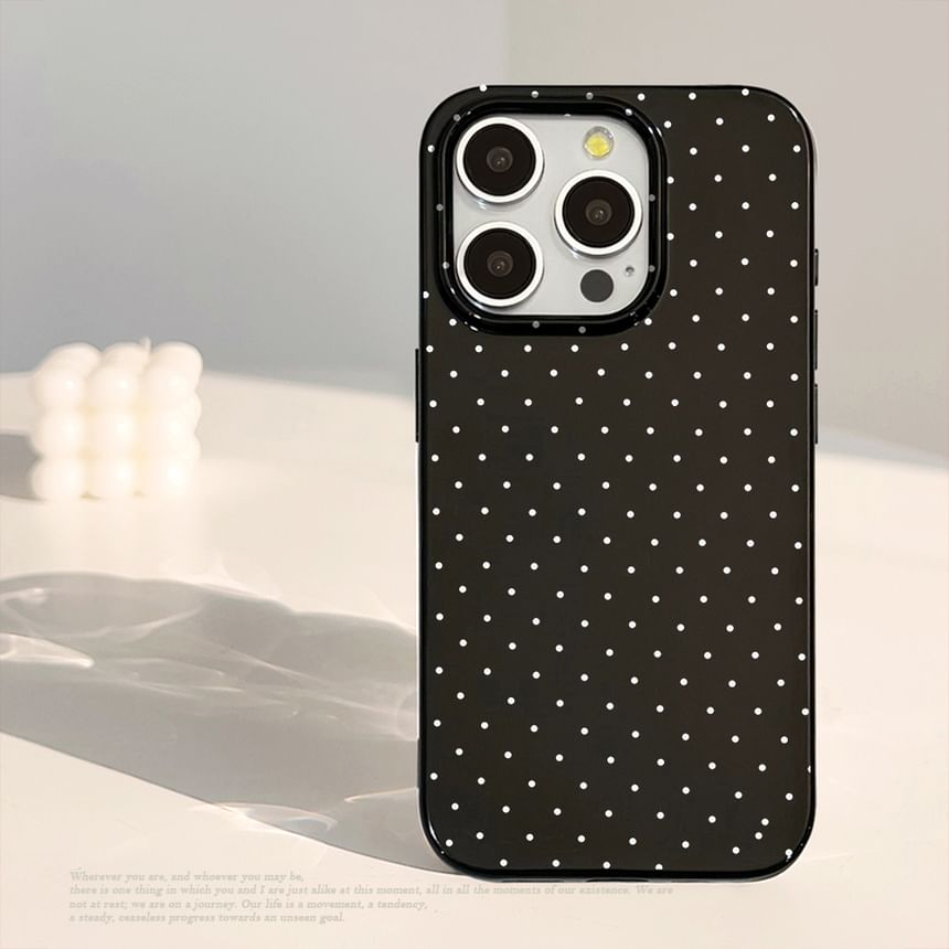 Charm Case Phone Bow Dotted