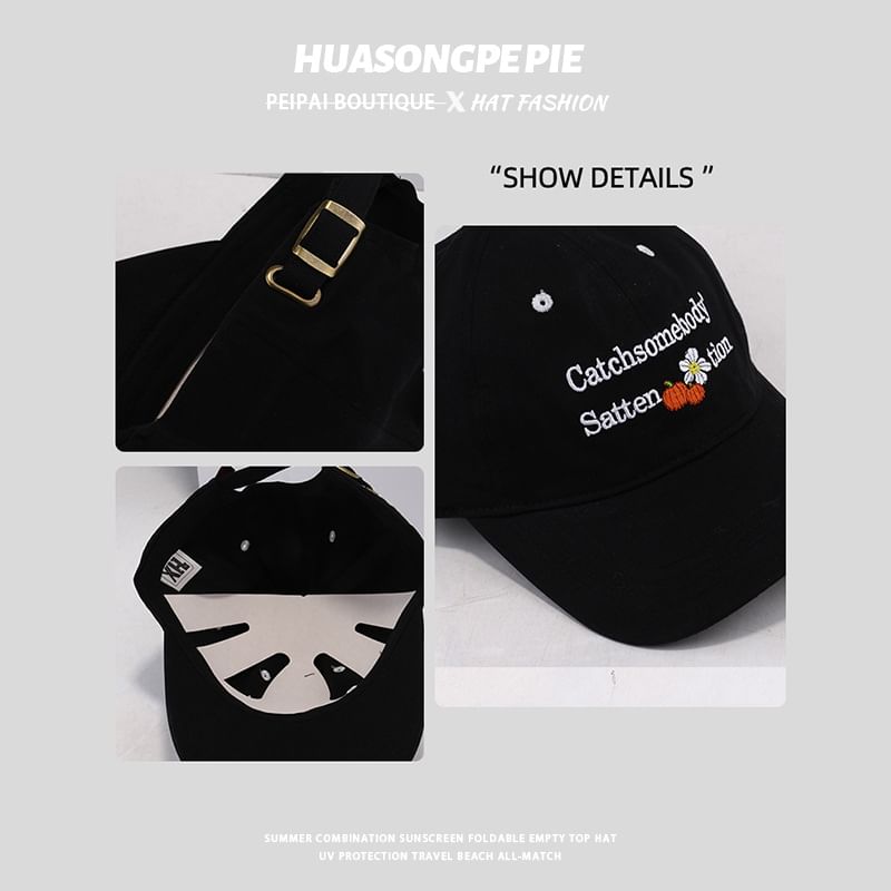 Baseball Embroidered Lettering Cap