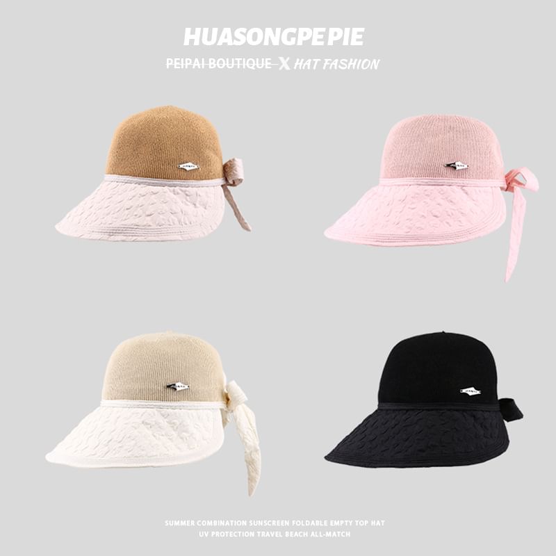 Textured Woven Panel Hat Sun