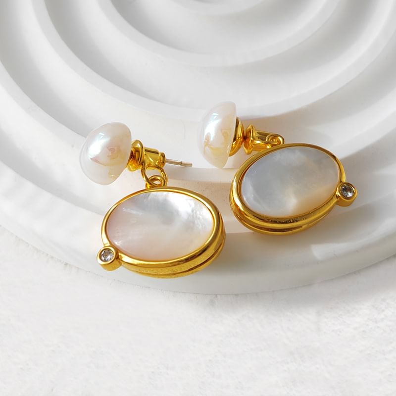 Faux Pearl Cabochon Ear Jacket