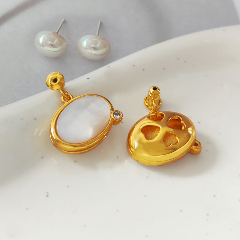 Faux Pearl Cabochon Ear Jacket