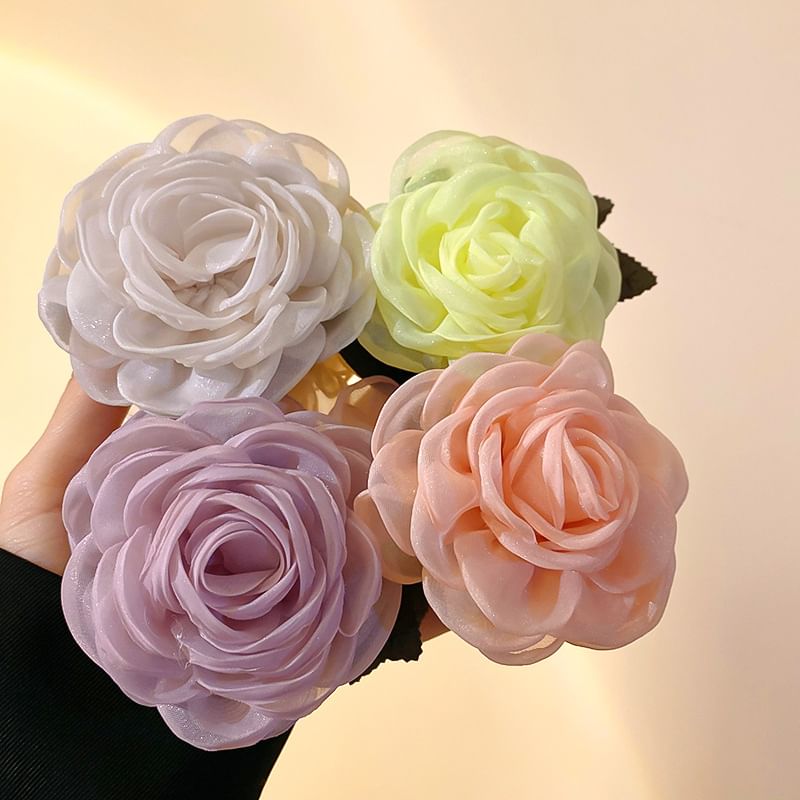 Claw Hair Mesh Floral