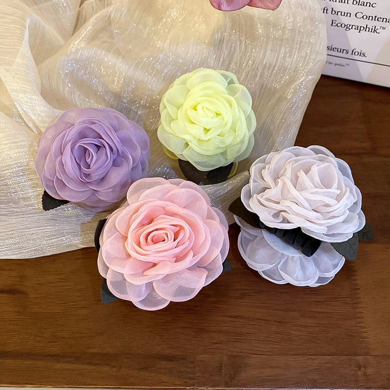 Claw Hair Mesh Floral