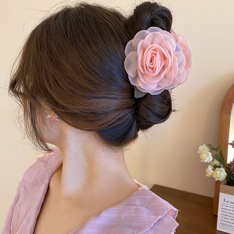 Claw Hair Mesh Floral